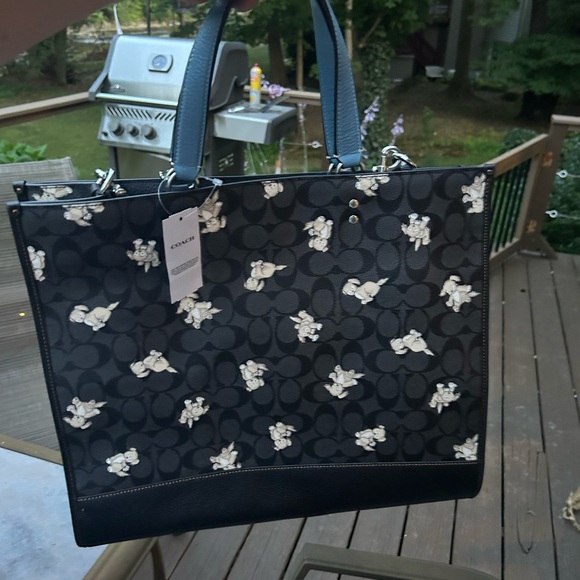Coach Dempsey purse bag tote puppies puppy nwt very large new - Picture 8 of 16